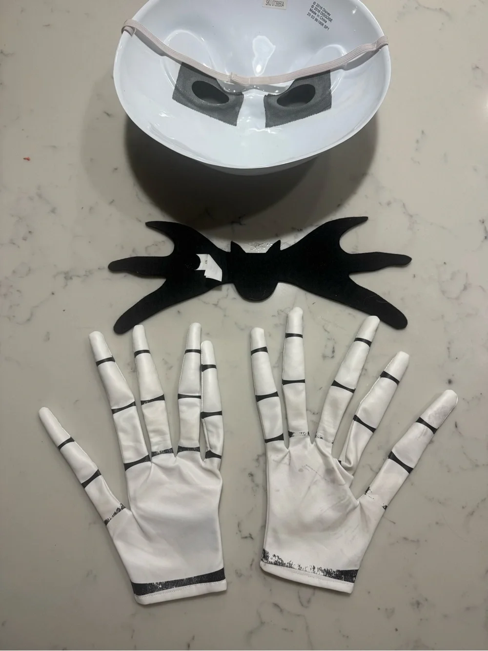 Kids Jack Skellington accessories Set with Mask and Gloves